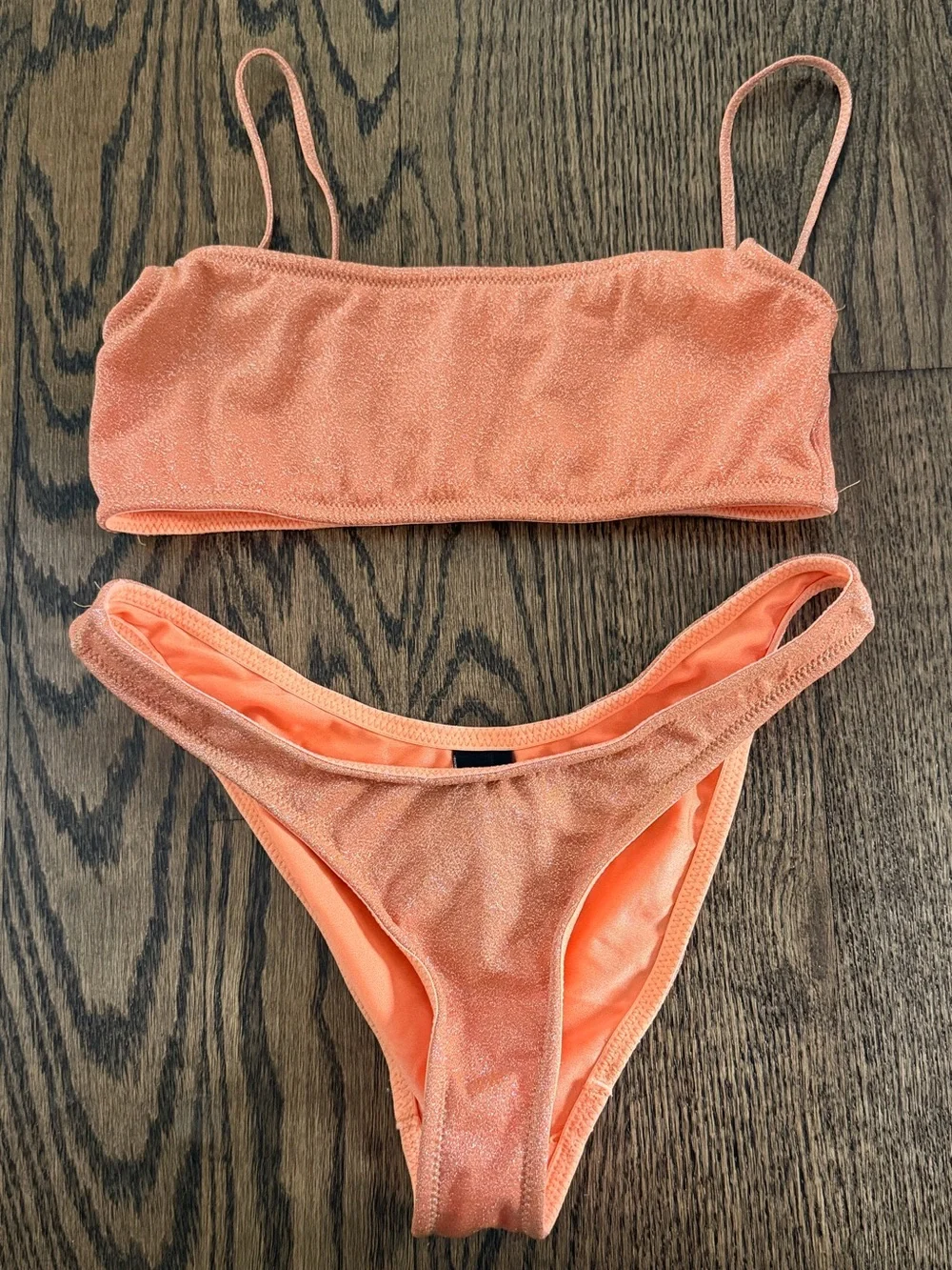 triangl swimwear Orange Shimmery Bikini Top